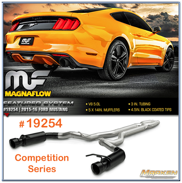 Magnaflow Performance Exhaust for 2015 Ford Mustang 5.0L - Black main image 1